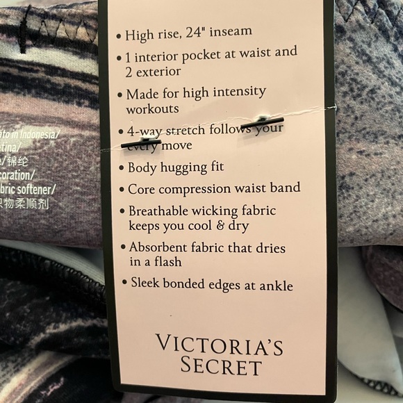 Victoria's Secret size 6 Sweat on Point High Rise Pocket Legging Onyx Marble - Picture 8 of 8